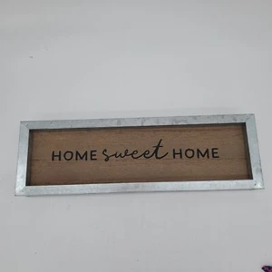 Home Sweet Home 12" X 4" Freestanding Table Sign Decor Metallic Gorgeous - Picture 1 of 10