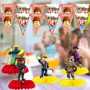 Boy Blox game hanging swirl banner PARTY SUPPLIES BIRTHDAY DECORATION BALLOON - Picture 1 of 53