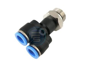 Y-Fitting External Thread Pneumatic Socket Connector Hose Connector