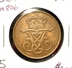 Denmark 1907 5 ore KM 806 XF - Picture 1 of 2