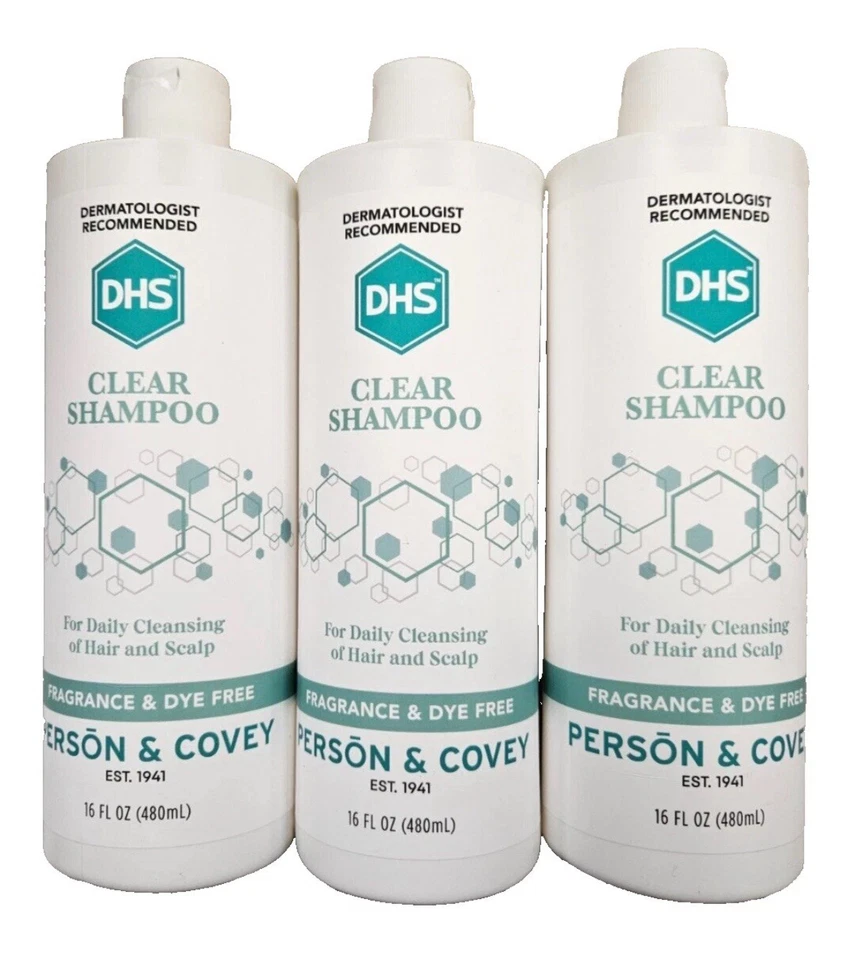 Champú DHS CLEAR limpieza diaria cabello y cuero cabelludo 16 oz (paquete de 3) ¡NUEVO LOOK! Foto 1 de 1