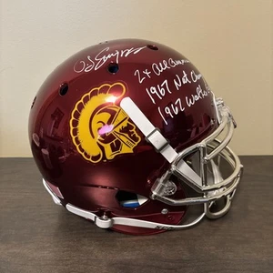OJ Simpson Signed Three Inscription USC Trojans Authentic Chrome Full-Size Schut - Picture 1 of 10