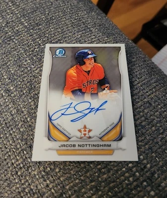 2014 Bowman Chrome Baseball Jacob Nottingham Auto BCAP-JN Houston Astros - Image 1 of 2