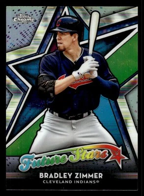 2018 Topps Chrome #FS-5 Bradley Zimmer Future Stars Card Cleveland Indians - Image 1 of 2