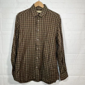 Camisa a Cuadros G Vasta Biella Collezioni 100% Algodón Hecha en Italia Talla 16/41 - Imagen 1 de 13