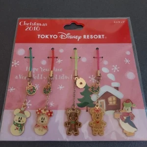 TOKYO Disney Resort Christmas Snowman Strap Set GingerBread Pin Badge 2010 New - Picture 1 of 5