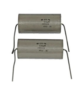 MATCHED PAIR  K73-11A 6.8 uF  160V SOVIET  POLYETHILENE  CAPACITORS  NOS - Picture 1 of 2