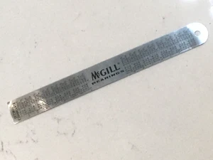 Vintage stainless steel made U.S.A. machinist's 6" scale McGILL BEARINGS, INC. - Picture 1 of 5