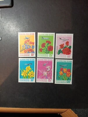 Estampillas de Gabón Scott #C109A-109C-110-111. MNH. JUEGO COMPLETO Foto 1 de 2