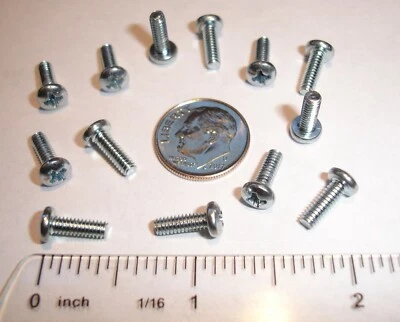 SMALL PARTS #5-40 x 3/8" Steel #2 Phillips Drive Pan Head Zinc Plated Machine Screws 5-40