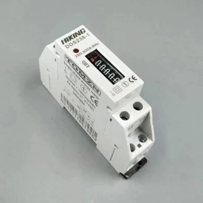 Din Rail KWH Energy Meter 5 (32) Amp 240v Electric Credit  Analogue *UK Seller* - Image 1 of 3