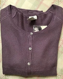 Cardigan donna Jaclyn Smith taglia XL, lilla, ragazza americana, acrilico - Foto 1 di 5