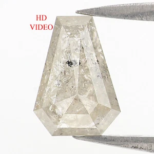 1.26 Ct Natural Loose Coffin Shape Diamond 7.90 MM  Grey Color Diamond LQ2907 - Picture 1 of 8