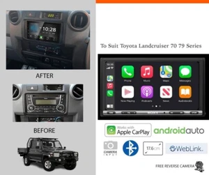 Car Stereo Upgrade To Suit Toyota Landcruiser 70 79 Series Apple Android - Picture 1 of 6