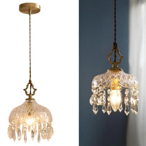 Modern Kitchen Island Pendant Lighting Mini Pendant Light Crystal Texture Glass - Picture 1 of 12