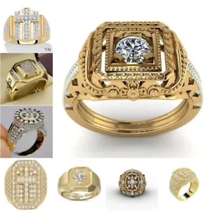 Cross Jewelry Size 3-13 Inlaid Diamond Cubic Zirconia Fashion Rings - Picture 1 of 23