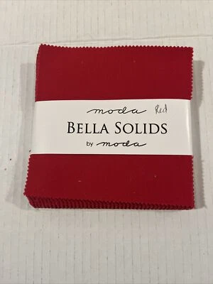 Bella Solids Red Charm Pack by Moda Fabrics; 42-5" Quilt Squares - Image 1 of 2