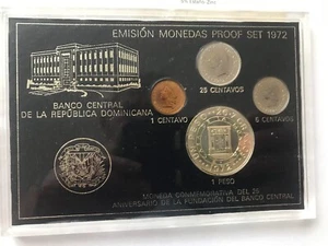 Rare 1972 Dominican 4 pc Proof original Packaging/COA - Picture 1 of 2
