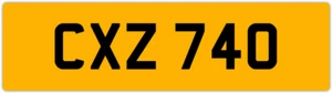 CXZ 740 C 3x3 DATELESS PRIVATE NUMBER PLATE CAM COL CHRIS CHAS CHARLIE CAL CON - Picture 1 of 1