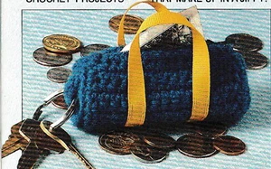 Seesack Schlüsselanhänger - 1-1/2" x 4" lang - Kammgarn - NUR Häkelanleitung - Bild 1 von 2