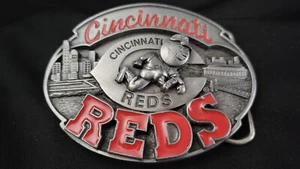 VINTAGE Cincinnati Reds Gürtelschnalle Messing 1988 Siskiyou Limited Edition MLB - Bild 1 von 5