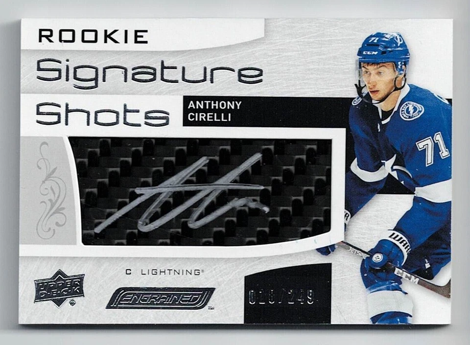2018-19 Upper Deck Engrained Rookie Signature Shots Auto #/249 Pick From List !! - Image 1 of 1