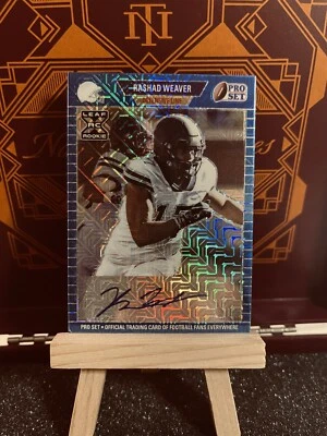 Rashad Weaver 2021 Leaf Pro set Metal Football AUTO Blue Mojo Refractor SP 6/30 - Image 1 of 2