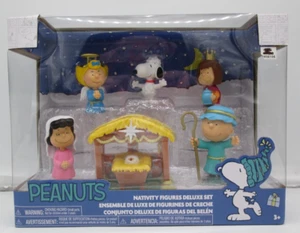 Peanuts Nativity Figures Deluxe Set Snoopy Charlie Brown 7 Pieces - Picture 1 of 7