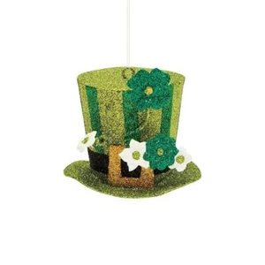 Duende Irlandés 3D Sombrero Adorno Estaño Decoración Día de San Patricio Trébol Verde - Imagen 1 de 1