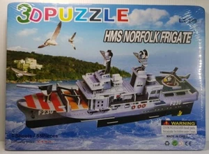 3D Puzzle HMS NORFOLK FRIGATE,Development Toys,Warship(1 pc./4 Sheets/55 Pieces) - Picture 1 of 15