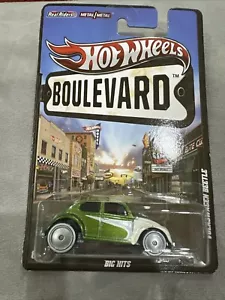 2011 Hot Wheels Boulevard Volkswagen Beetle Real Riders MOC N258 - Picture 1 of 2