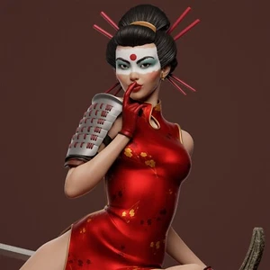 Katana Bombshell Estatua Impreso en 3D Kit Sin Pintar/Sin Montar - Imagen 1 de 19