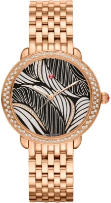 Michele Serein Enamel Black/White Dial 18k Rose Gold Women's Watch MWW21B000091 - Image 1 of 4