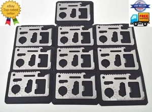 100 Lot 11 in 1 Multi Tools wallet thin pocket survival credit card micro knife - Picture 1 of 12