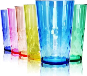 - 19 Oz Unbreakable Cups - Vibrant Acrylic Tumblers, Shatterproof, Reusable & Di - Picture 1 of 6