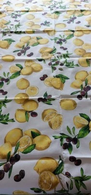 CHOICE OF: Rectangular tablecloths Multiclr, Floral, Fruit, Ivy, Plaid or Lemons - Image 1 of 4