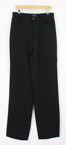 BALENCIAGA GARDE ROBE PANTALONI UNISEX GAMBA LARGA NERI CON BOTTONI PREZZO CONSIGLIATO £975 ANNUNCIO