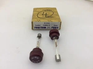 (3 pcs) GMQ-2 Bussmann, 2A 300vac, Time Delay, Glass Fuse and Knob Combo - Picture 1 of 1