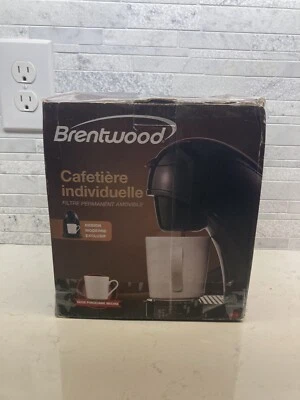 Brentwood Single Serve Coffee Maker with Mug, Black TS-112B | BRAND NEW IN BOX - Image 1 of 4