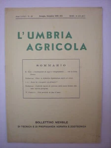 (AGRICOLTURA-ZOOTECNIA-CHIANINA) UMBRIA AGRICOLA 1940 - Picture 1 of 1
