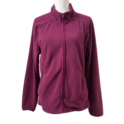 Chaqueta polar Merona para mujer ciruela cremallera completa XL ligera cálida ropa exterior poliéster Foto 1 de 4