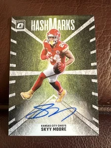 2024 Panini Donruss Optic - Skyy Moore HashMarks Auto #HM-SME Kansas City Chiefs - Picture 1 of 2