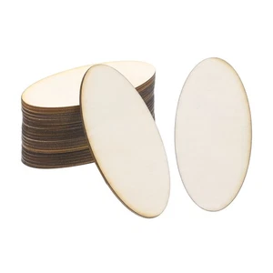 Piezas de madera 800x400 mm, paquete de 20 formas de madera ovaladas sin terminar recortes de madera - Imagen 1 de 6