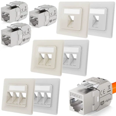 Cat7 Netzwerkdose CAT 7 Unterputz Datendose Anschlussdose LAN Keystone cat6a - Bild 1 von 4