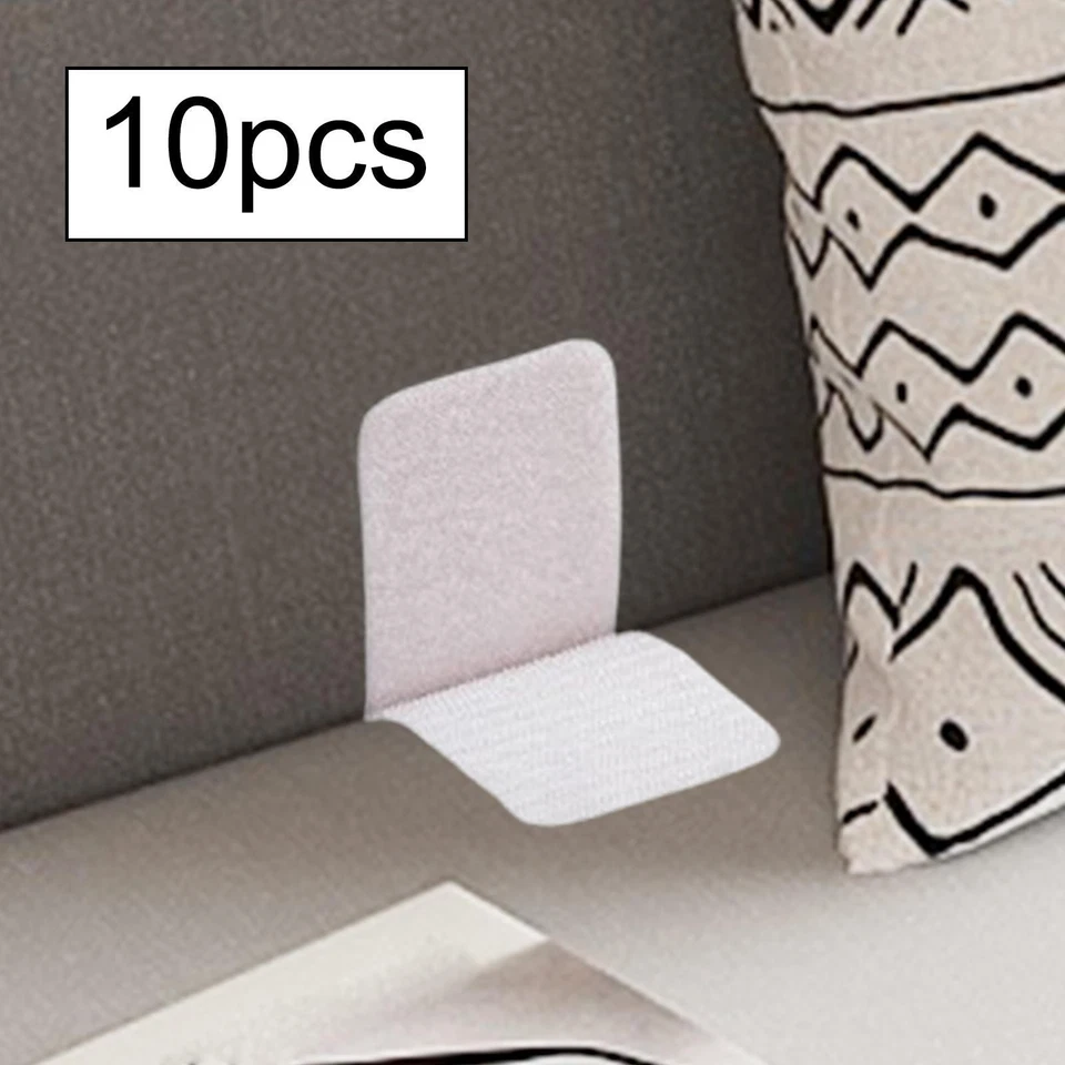 10x Hook and Loop Fastener Strips with Adhesive for Furniture Sofa Fabric - Image 1 of 1