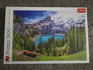 1500 Piece Puzzle: Lake Oeschinen, Alps, Switzerland (Trefl, 85 x 58cm) - Picture 1 of 2