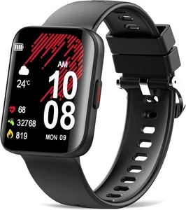 KUIZIL Smartwatch 1,69'' Schermo Curvo Orologio Fitness Cardiofrequenzimetro - Afbeelding 1 van 2
