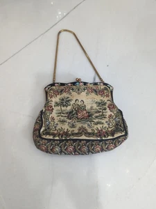 Cartera tapiz de colección La Marquesa hecha en Francia eduardiana victoriana  - Imagen 1 de 13