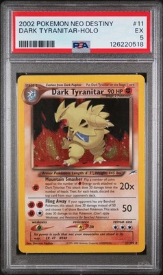 PSA 5 EX Dark Tyranitar Neo Destiny Holo Rare Pokemon Card 11/105 - Image 1 of 2