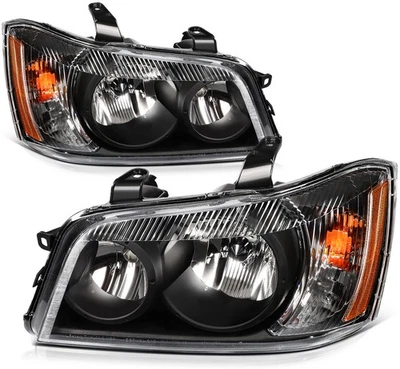Conjunto de faros izquierda+derecha para Toyota Highlander 2001-2007 carcasa negra Foto 1 de 4